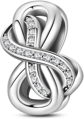 Vista 30 de Dijes de plata de ley 925 para pulseras, collares, colgante con circonitas cúbicas 5A dije charm para mujeres joyería DIY
