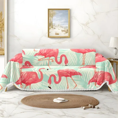 Vista 12 de Funda de sofá con estampado floral, fundas de sofá para sillón, funda resistente a las manchas, protector universal de muebles