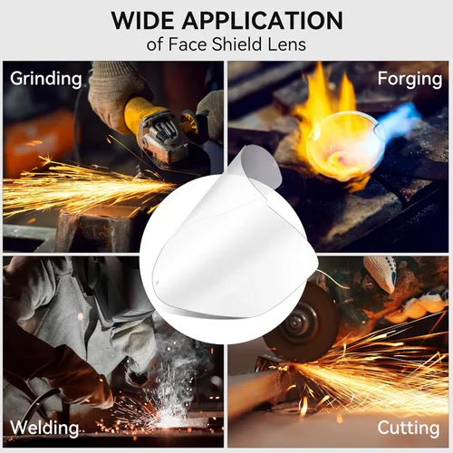 Vista 7 de Feekoon - Lente de repuesto para protector facial compatible con S8555, compatible con protector facial Honeywell/Uvex S8500/S8510, visera