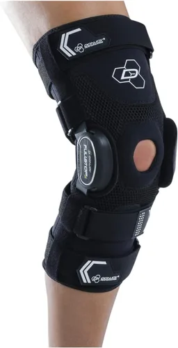 Vista 2 de DonJoy Performance Bionic rodillera de ACL de cierre completo - 4 puntos de apoyo con bisagras articuladas para protección de ligamentos, lesiones