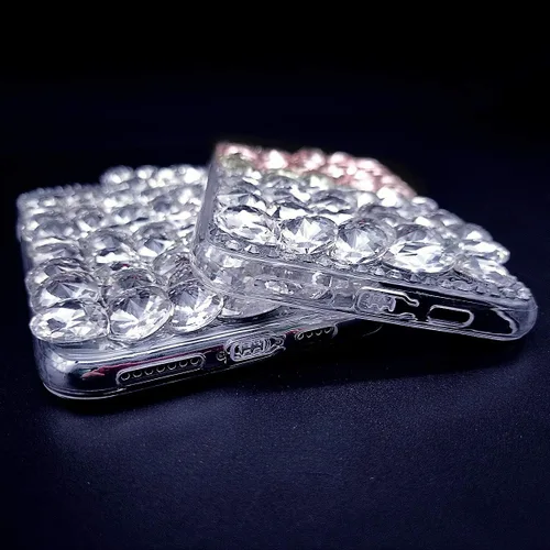 Vista 7 de Bonitec Funda con purpurina para iPhone 14 Pro Max, 3D Bling Sparkle de lujo brillante con diamantes de imitación de diamantes de imitación cubierta