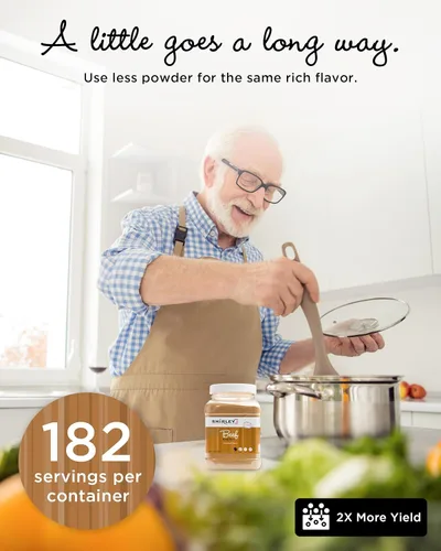 Vista 5 de Shirley J Polvo de caldo rico de res, base de sopa multiusos y caldo bajo en sodio – Sustituye a más de 30 cajas de caldo, condimento instantáneo