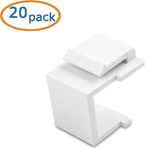 Vista 2 de Cable Matters Paquete de 20 insertos en blanco Keystone Jack en blanco