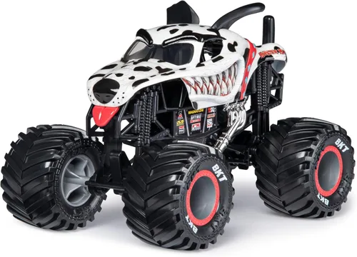 Vista 3 de Monster Jam, Monster Mutt - Camión monstruo dálmata oficial, vehículo fundido a presión, escala 1:24, multicolor Monster Mutt V1