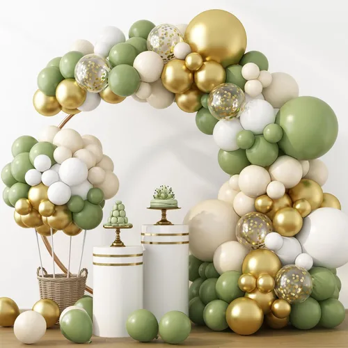 Vista 43 de RUBFAC - Kit de arco de globos de 129 piezas de color rojo rubí, diferentes tamaños de 18, 12, 10 y 5 pulgadas, globos de látex rojo cereza