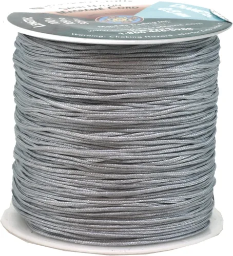 Vista 44 de Mandala Crafts Cordón de Satén de Nylon para Fabricación de Joyas - 1mm 109 Yardas Cuerdas de Nylon Champagne Rattail Cordón de Nudo Chino