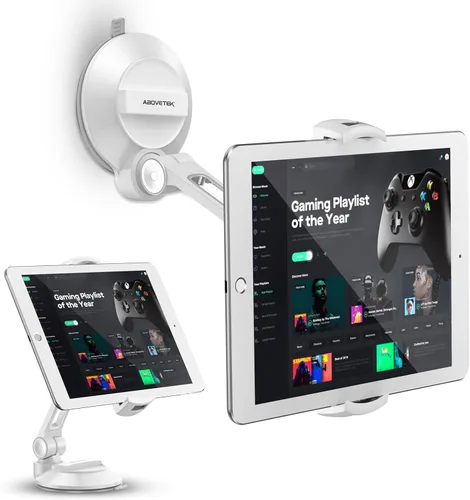 Vista 9 de AboveTEK Soporte de succión para iPad, soporte para tableta de teléfono con ventosa para tableta de 4 a 11 pulgadas, tableta, teléfono, iPad Negro