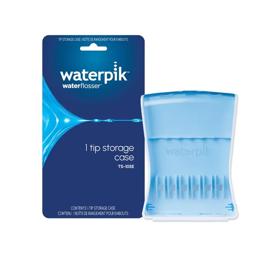 Waterpik Práctico estuche higiénico resistente para puntas de repuesto, no incluye puntas, color azul