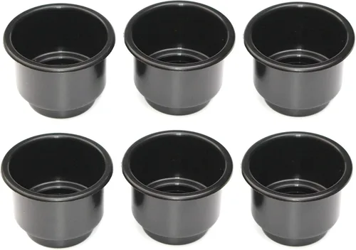 Vista 11 de JSP Manufacturing 3 5/8 negro Jumbo Cup Boat RV Car Truck Poker Pool Table Sofa Inserts tamaño grande - 1 paquete (1)