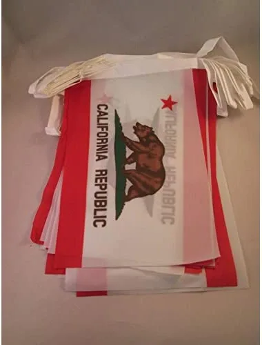 Vista 270 de Guatemala 19.7 ft BUNTING Flag 20 banderas 9'' x 6'' - Banderas de cuerda guatemalteca 5.9 x 8.3 in - AZ FLAG