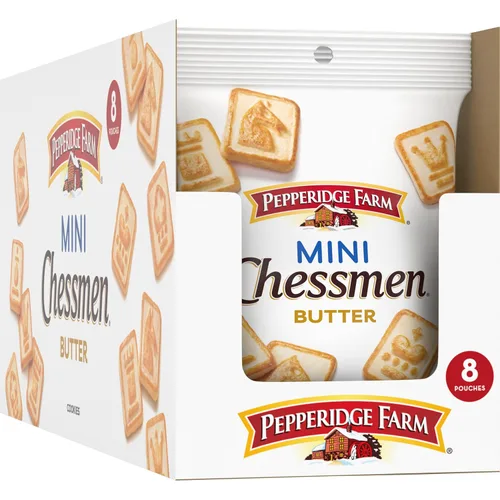 Vista 7 de Pepperidge Farm Chessmen Minis Galletas de mantequilla, 8 paquetes de aperitivos, 2.25 onzas cada una (paquete de 8)
