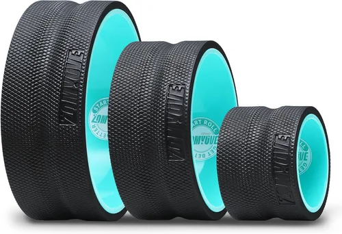 Paquete de 3 Rodillos para Espalda - Rueda de Yoga para Alivio del Dolor de Espalda y Estiramiento, Rueda para Espalda para Masaje de Tejido de Zomyove