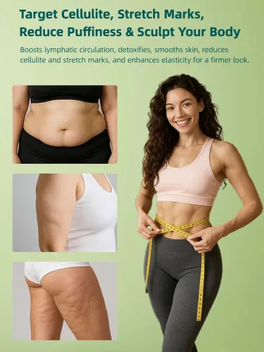 Vista 3 de DiDEER Masajeador de drenaje linfático y herramienta de masaje anticelulitis, para piernas, brazos y vientre, cuerpo, ayuda a reducir las estrías