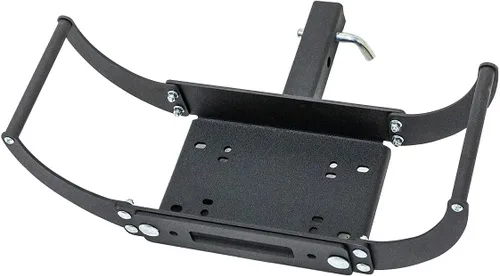 Vista 8 de SuperATV Cabrestante negro de 6000 libras con soporte de receptor de cabrestante resistente de hasta 12,000 libras, chapado en acero de 1/4