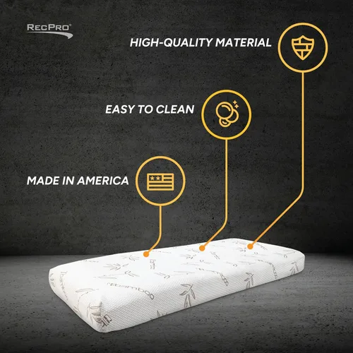 Vista 4 de RecPro Colchón de espuma viscoelástica de 6 pulgadas con infusión de gel con bambú para cama de caravana (28 x 75 pulgadas)