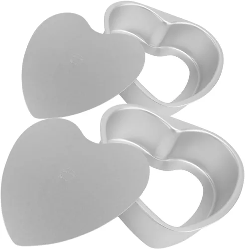 Vista 4 de Molde para pasteles en forma de corazón de 6 pulgadas con parte inferior extraíble para hornear pasteles, hogar, cocina, uso en el día de San