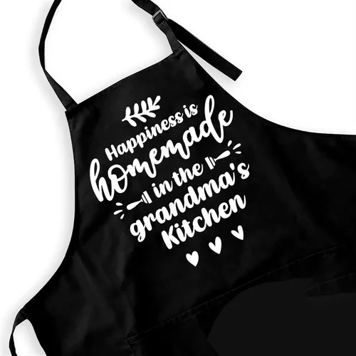 Vista 13 de Funny Aprons Black Kitchen Chef Apron, 2 Pockets Adjustable Neck Strap for Cooking Baking BBQ Birthday Gifts