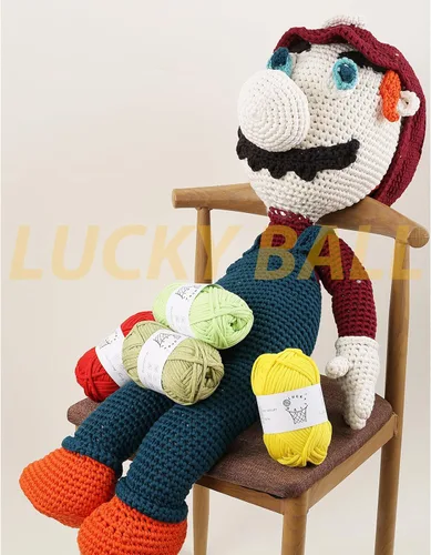 Vista 7 de Hilo de 100g para ganchillo y tejer, hilo de algodón de 66 yardas/60m para principiantes, hilo de mezcla acrílica de algodón y nailon para Hoja