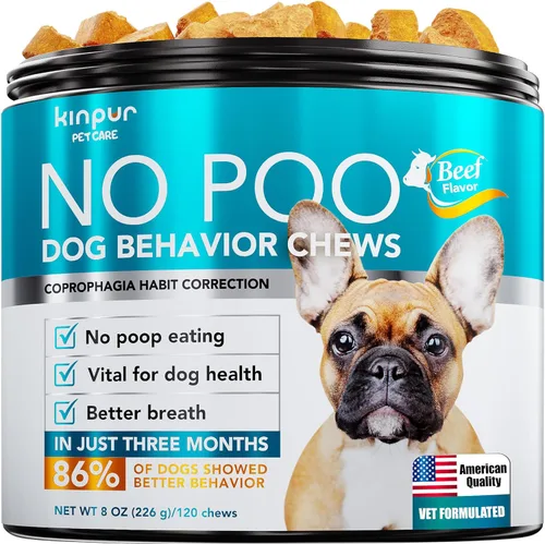 Kinpur Pet Care Masticables para el comportamiento del perro con enzimas digestivas y probióticos para la salud intestinal, equilibrio de levaduras,