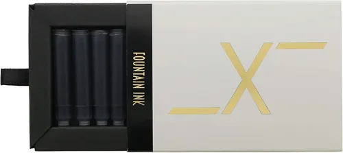 Vista 2 de Xezo Cartuchos de tinta estándar para pluma estilográfica negra, 9 unidades, caja de regalo