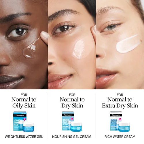 Vista 8 de Neutrogena Hydro Boost - Crema de agua, hidratación de 72 horas para piel normal o extra seca, sin fragancia, hidratante facial con ácido