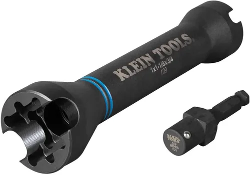 Vista 12 de Klein Tools Juego de llaves de impacto SAE 6 en 1 NRHD4 Zócalos de 4 puntos: 3/4, 13/16, 1, 1-1/8 pulgadas y ranuras de alineación pequeñas y grandes
