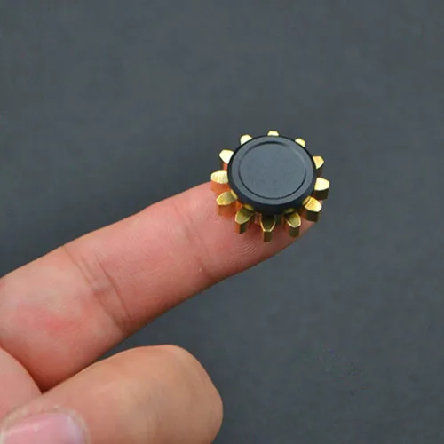Vista 4 de Engranajes giratorios de latón puro para ansiedad, giroscopio, juguete de metal para bricolaje, spinner de mano, largo tiempo, EDC enfoque
