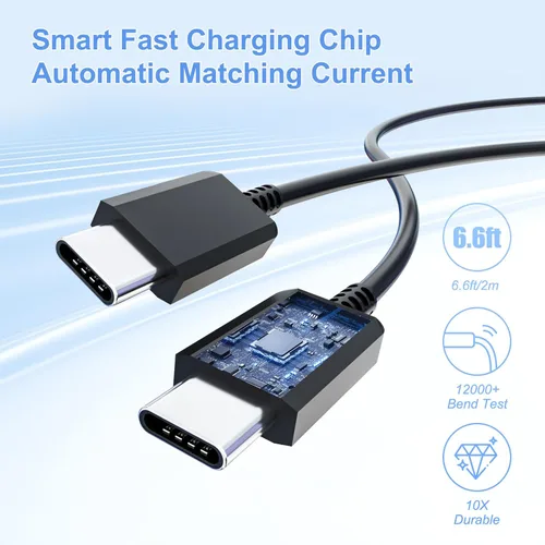 Vista 6 de Samsung - Cargador súper rápido tipo C, 25 W PD USB C cargador de pared/coche para Samsung Galaxy S26/S25/S24/S23/S22/Plus/Ultra/FE/Note