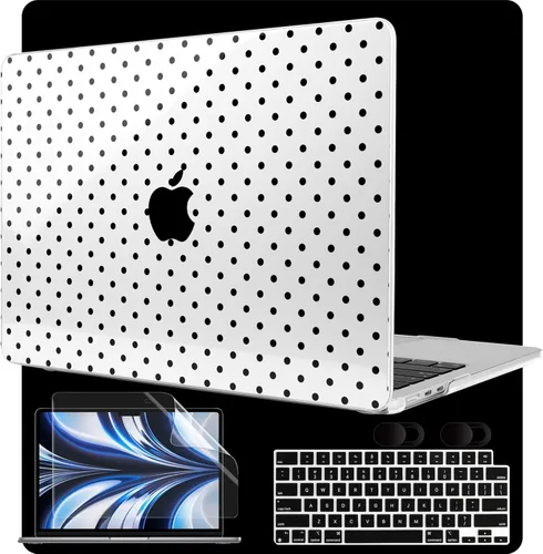 Vista 33 de MEEgoodo Funda para MacBook Air M5/M4/M3/M2 de 13.6 pulgadas 2026 2025 2024 2022, compatible con los modelos A3449/A3240/A3113/A2681, funda