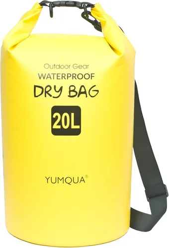 Vista 19 de YUMQUA Bolsas secas impermeables 5L/10L/20L/30L/40L para mujeres y hombres, bolsa seca flotante enrollable bolsa de almacenamiento impermeable