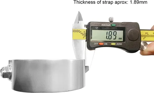 Vista 3 de Abrazadera de escape de 2.5 pulgadas, abrazadera de acero inoxidable 304 de banda estrecha de 2 1/2 pulgadas para silenciador, 1 unidad