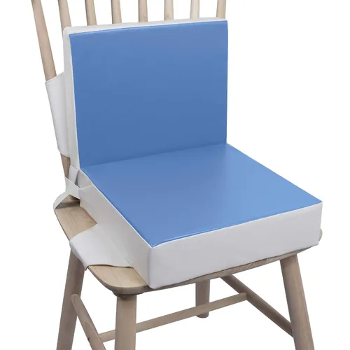 Kalawen Asiento elevador para niños con 2 piezas de correas de PU lavables y hebilla de seguridad, portátil para silla de cocina, ideal para viajes