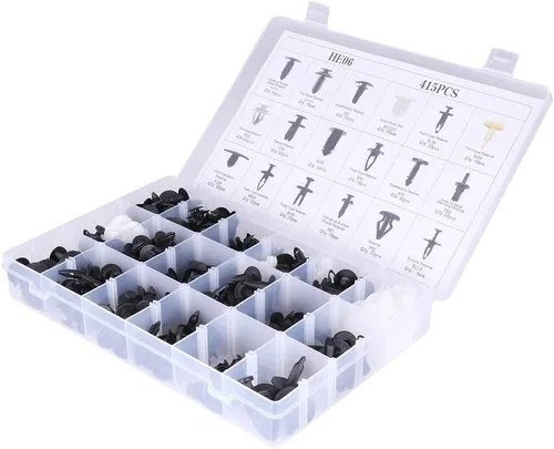 Vista 4 de SCITOO Clips universales de plástico para guardabarros, sujetadores RePush para coche, clips de remache, tornillos de expansión, repuesto Kittainer