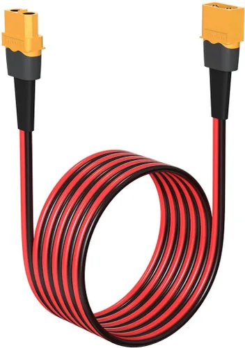 Vista 8 de ELFCULB 10AWG 2FT XT60 Cable de Extensión 2 6 10 20 35 50 75 100FT Conector XT60 Hembra a Macho para Batería RC Estación de Energía Portátil Panel