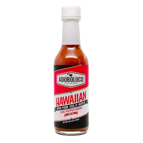 Adoboloco Salsa picante hawaiana de chile picante, 5 onzas, mezcla de salsa de chile y pimienta picante y picante