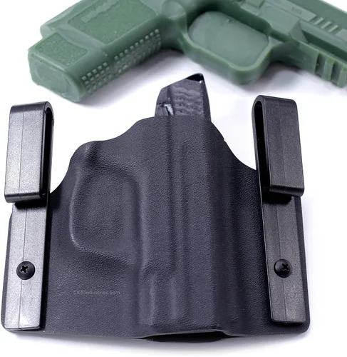 Vista 6 de Clips para cinturón de funda estilo gota (con accesorios de montaje) - (diseño de Estados Unidos) - (paquete de 2) - para hacer fundas y pasatiempos