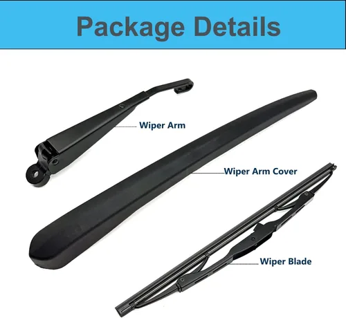 Vista 6 de Brazo y cuchilla del limpiaparabrisas trasero 22894224 de repuesto para Chevy Equinox 2018-2020, para Chevy Bolt EV 2017-2020, para Chevy Blazer