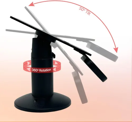 Vista 7 de Hilipro Soporte giratorio para máquina de pago de tarjetas de crédito Pax A35 - Kit completo de POS - Soporte de pago sin contacto resistente