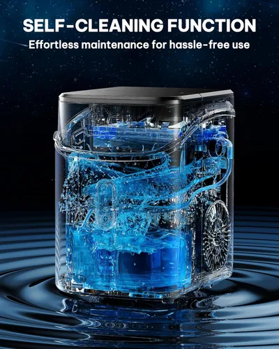 Vista 7 de Silonn Nugget Ice Maker Countertop, Pebble Ice Makers with Crushed Soft Chewable Ice, 33lbs Per Day with Scoop, Pellet Portable Ice Machines with