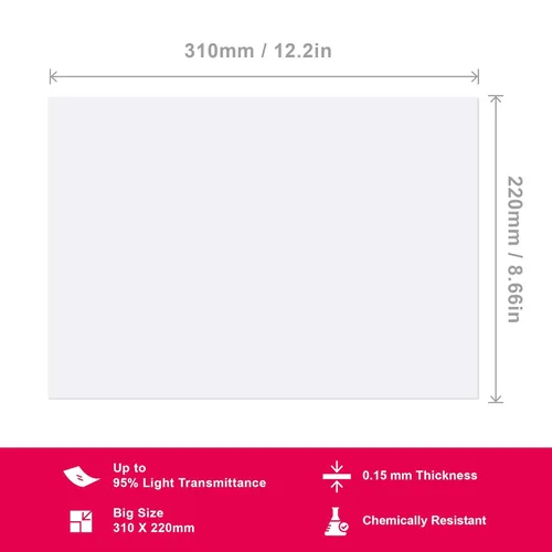 Vista 2 de phrozen 1 pieza de película PFA (nFEP), para Sonic Mighty 8K, diseñada para ser duradera mientras imprime consistentemente modelos 3D de gran escala