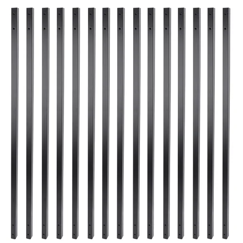 Vista 15 de Myard Balaustres de terraza de hierro redondo hueco clásico de 26 pulgadas para barandilla de terraza, porche, escalera, pasamanos, balaustrada Negro