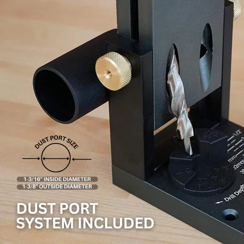 Vista 5 de Massca Sistema de Plantilla para Agujeros de Bolsillo de Aluminio Pro M2 Ajustable y Fácil de Usar Herramienta de Carpintería de Unión