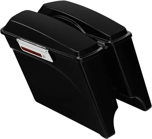 TCMT - Alforjas duras estiradas de 5" con cierre para modelos Harley Touring CVO Road Glide Road King Street Glide Electra Glide Ultra Classic