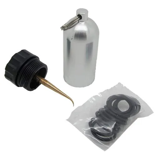 Vista 2 de Scuba Choice Mini llavero de tanque con púa de junta tórica de latón y 10 juntas tóricas, herramienta de extracción para mantenimiento de equipos