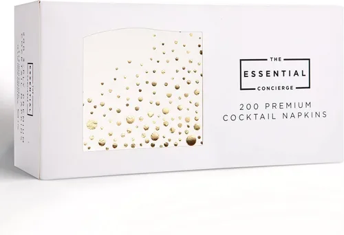 Vista 13 de Elegantes servilletas negras y doradas, desechables de 5 x 5 pulgadas, servilletas de cóctel negras y doradas, 100 servilletas doradas y negras