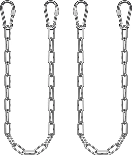 Vista 11 de BeneLabel 2 cadenas de columpio resistentes de 85 pulgadas con ganchos, cadenas colgantes de capacidad de 1000 libras, cadenas colgantes