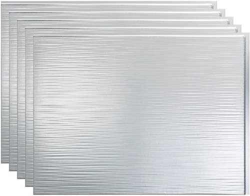 Vista 31 de FASÄDE Ripple - Panel decorativo de vinilo decorativo para salpicaduras de 18 x 24 pulgadas en plata argente (paquete de 5)