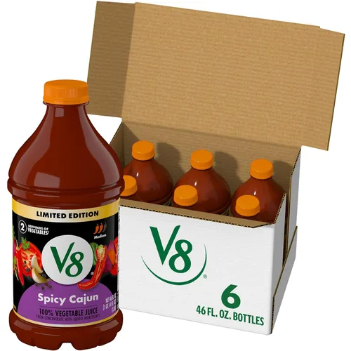 Vista 28 de V8 Jugo de verduras original bajo en sodio, 100% vegetal, botella de 46 onzas líquidas