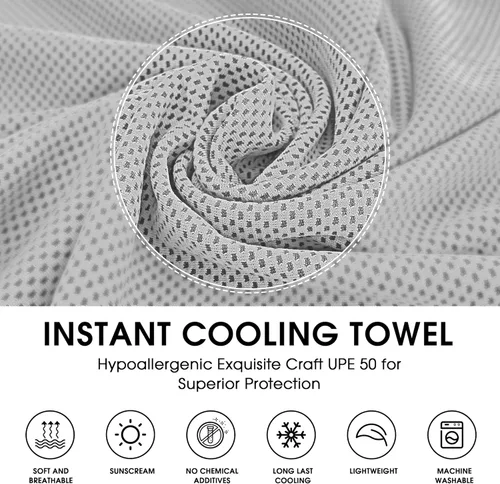 Vista 2 de 4Monster Toalla de enfriamiento para cuello y cara, toalla fría de microfibra para climas cálidos, toalla de hielo de secado rápido, trapos