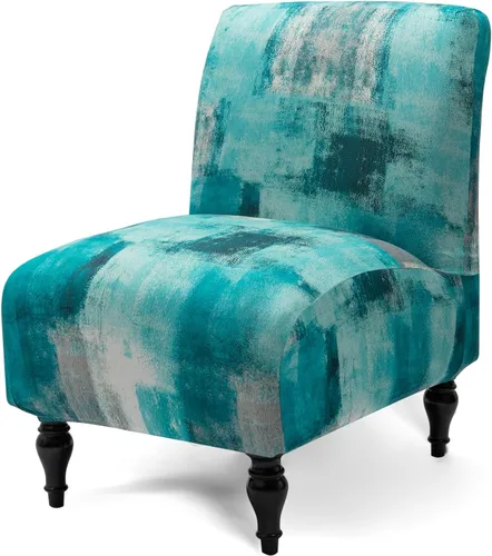 Vista 49 de Iauddy Funda para Silla de Acento Slipper sin Brazos Slipcover, Elástica de Spandex Extraíble Tela Jacquard Funda Antideslizante para Silla